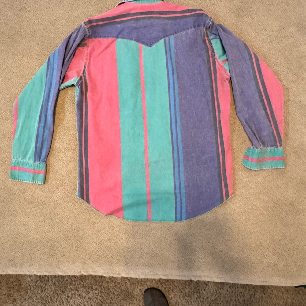 Vintage wrangler Striped Men's Shirt - Picture 2 of 3